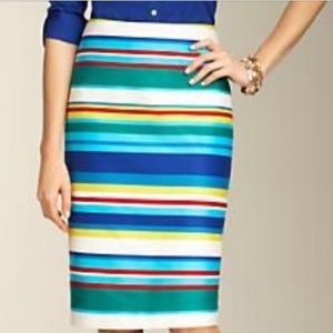 Talbots Pencil Skirt Multicolor Striped Petite 6P